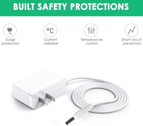 19.2V Replacement Adapter for Verilux HappyLight Compatible with Verilux HappyLight VT22WW3 Lucent LED Bright Happy Light Therapy Lamp Power Supply (White)