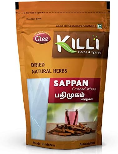 KILLI Sappan Wood | Pathimugam | Patang | Pathimukham Crushed, 100g (Pack of 4)