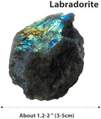Apengshi Labradorite Raw Crystals 2PCS Natural Rough Rocks Healing Crystal and Stones DIY Raw Stones Meditation Fountain Garden Home Decor