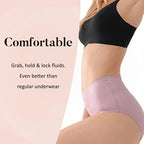 AIRCUTE Absorbent Urinary Incontinence Underwear for Women Seamless Sanding High Waist Panty for Bladder Leaks Protection 60ML(Blush, Medium)