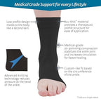 medi Seamless Knit Ankle Support - sprains, rheumatic & osteoarthritis condition Black M