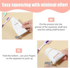 3 Pcs Toothpaste Squeezer, Metal Manual Toothpaste Squeeze Stainless Steel Manual Dispenser Roller Tube Bathroom and Kitchen Gadgets for Maximize Creams Paint Makeup & Beyond