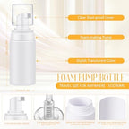 50 Pcs Foam Pump Bottles 1oz/30ml Plastic Mini Empty Dispenser Refillable Travel Soap Foaming Bottles for Lash Shampoo Hand Soap Cosmetics Portable Travel Pack(White)