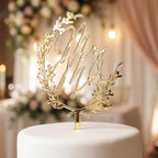 Novabright Mr & Mrs Cake Topper Sparkle Wedding Decor for Wedding Reception, Bridal Shower, Engagement Party Anniversary Supplies(Gold,Acrylic)