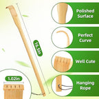 Renook 8 PCS Back Scratcher,16.5" Bamboo Wooden Back Scratchers for Men Women,Strong Sturdy Self-Massager for Scratching Itches On Back, Arm, Leg, Head, Body, Best Gift for Pregnant Women/the Elderly