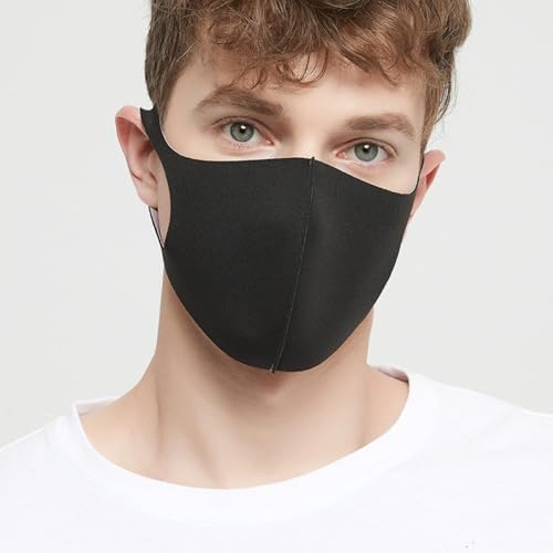 2 PCS Black Face Mask Cover Bandana Balaclavas, 2-Layer Unisex Reusable Fashion Washable face mask