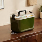 2 Tiers Medicine Organizer - Portable Medicine Storage Box with Handle, Large Capacity Plastic Medical Cabinet, Multipurpose Supply Organizer with Removable Tray, Empty First Aid Kit for Home
