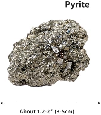 Apengshi Pyrite Raw Crystals 2PCS Natural Rough Rocks Healing Crystal and Stones DIY Raw Stones Meditation Fountain Garden Home Decor