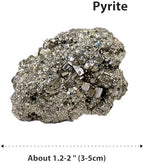 Apengshi Pyrite Raw Stones Natural Crystal and Healing Stones Rough Rocks Reiki Chakra Fountain Home Garden Decor Yoga Meditation DIY Stone 1.2-2''