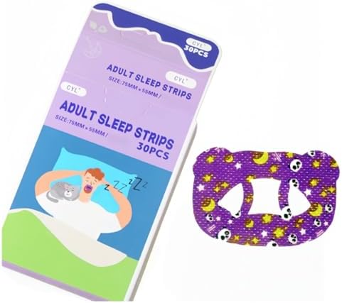 Sleep Strips for Mouth Breathing，Anti - Snoring Sleeping Mouth Strips Non - Woven Fabric for Nose Breathing, Suitable for Both Kids and Adults/30 Pcs/Box (Adult)