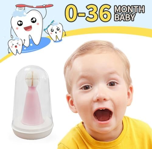Baby Finger Toothbrush for Infants and Toddlers 0 to 3 Years – Soft Silicone Teething Brush with Tongue Cleaner | Gentle Gum Massager for Newborns, Babies & Young Kids | Pack of 2