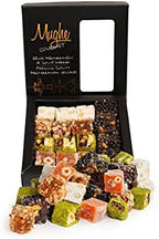 Mughe Gourmet Luxury Sultan Pistachio Turkish Delight Candy Elegant Gift Box - 12.35oz-350g-16pc - Lokum Delights Orange, Hazelnut, Almonds - Perfect Gifts for Mother's Day, Father's Day, Birthday