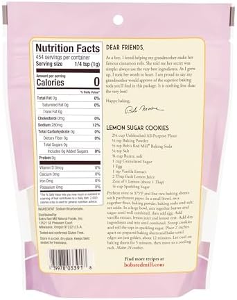 Bob's Red Mill Baking Soda, 16oz (Pack of 4) - Non GMO, Vegan, Paleo Friendly, Kosher