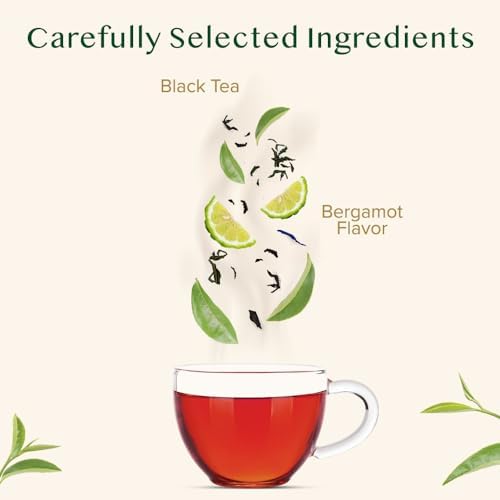 VAHDAM, Earl Grey Black Tea Bags (100 Count) Medium Caffeine, Non GMO, Gluten Free | Citrus Bergamot & Smooth | Resealable Ziplock Pouch | Plant Based Tea Bags