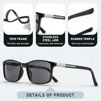 Men's Progressive Multifocal Sunglasses, No-Line Sun Readers UV400, TR90 Lightweight Frame for Driving & Outdoor