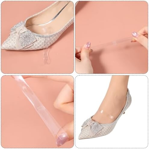 15 Pairs Transparent Invisible High Heel Shoe Straps, Clear Elastic TPU Ankle Straps, Adjustable Secure Anti-Slip Loose Shoes, Comfort Laces for Women, High Heel Support Anti-Loose