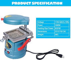 Gekufa Dental Vacuum Forming Machine 110V Molding Machine Lab with 15 Thermoforming Plastic Sheets 1.5MM