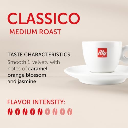 Illy Classico Ground Espresso Coffee, Medium Roast Roast With Notes Of Chocolate & Caramel, 100% Arabica, 8.8 Ounce (Pack Of 1)