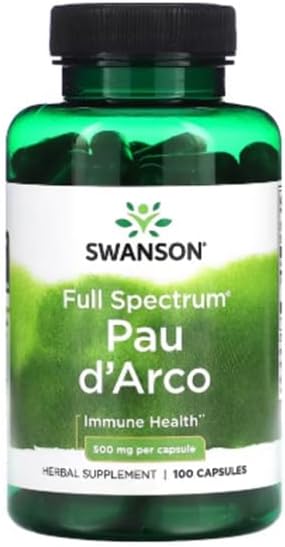 Swanson PAU d'Arco 500 Milligrams 100 Capsules