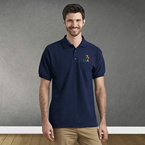 Custom Polo Shirts for Men Italy Italian Map Embroidery Short Sleeves Golf Tees