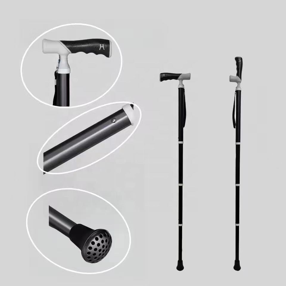Titanium Alloy Hiking Stick or Walking Sticks, Adjustable Hiking Pole for Men and Women, Dual-Purpose Telescopic Cane