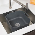 ReBorn - Recycled Washing Up Bowl - Kitchen Dish Wash & Drain - Large Carry Handles - Integrated Plug - Useful Pour Spout - 9 litres Capacity - Made in Britain (Grey)
