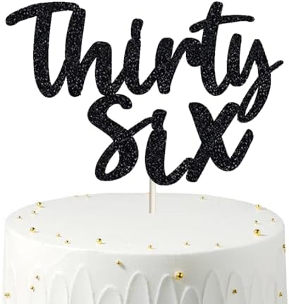Happy 36th Birthday Cake Topper thirty six Birthday Cake Toppers, 36th Cake Topper for Men,36 Cake Topper For Women, 36th birthday decorations,36th Birthday Cake Topper