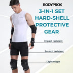 BODYPROX Knee Pads Elbow Pads Wrist Guards Set for Inline Skating, Skateboarding, Roller Derby and BMX Ride.