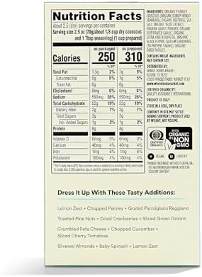 365 by Whole Foods Market, Organic Pearled Couscous Garlic Olive Oil, 5.8 Ounce