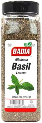 Badia Basil Leaves, 4 oz – Premium Dried Basil for Cooking, Seasoning, and Garnishing