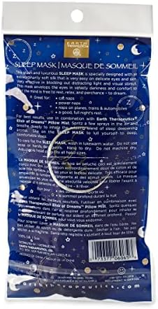 Earth Therapeutics Dream Zone Sleep Mask – Comfortable & Versatile – Soft & Plush Cushioning for Peaceful Slumber – Elastic Strap Adjusting