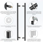 36 Inch Push Pull Door Handle, Double Sided Long Barn Door Pull Handle, Heavy Duty 304 Stainless Steel Commercial Door Handle for Wooden Glass Metal Home Office Doors (Round Shape Bar)
