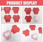 Lip Shaped Wound Bandages 50pcs, Adhesive Injured Care Patches 38x35mm, Small Cute Lip-Shaped First Aid Wound Care Patches for Injuries and Scrapes