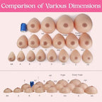 Vollence One Pair Silicone Breast Forms Fake Boobs Crossdresser Prosthesis Mastectomy