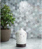 Airome Willow Medium Essential Oil Diffuser|100 mL Humidifying Ultrasonic Aromatherapy Diffuser 8 Colorful LED Lights, Intermittent & Continual Mist, Auto Shut-Off