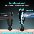 AERLANG Massage Gun, Deep Tissue Muscle Back Massage for Athletes Pain Relief, Percussion Massager with 6 Massages Heads & 20 Speed Fathers Birthday Day Gifts from Daughter Portable Back Massager Gun