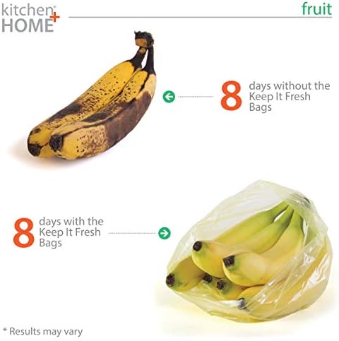 Keep it Fresh Produce Bags - 30 Reusable BPA Free Freshness Produce Bags & Twist Ties - Keeps Fruits, Veggies, and Flowers Fresher Longer
