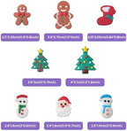 Royal Icing Cake Decorations - Gingerbread Man, Snowman, Santa Claus, Christmas Stocking for Merry Christmas Party (26 Count)