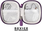 CaseSack Case for Hearing Aids compatible with EarCentic EasyCharge Rechargeable Hearing Aids also for Otofonix Elite/Encore, Banglijian, Britzgo, My Tone, LIGINN, Blaids, Lexie, Tweak (Purple)