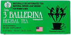 3 Ballerina Chinese Herbal Green Leaf Organic Detox Tea for Weight Loss, Extra Strength- Diet Fat Slimming Drink-Caffeine Free, 18 Tea Bags (1 Box)