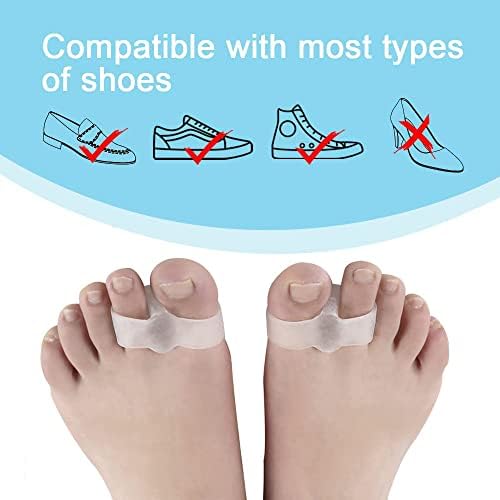 Bunion Toe Corrector, 3 Pairs Gel Big Toe Straightener, Toe Separators with 2 Loops, Big Toe Spacer for Bunion and Overlap Toe (S)