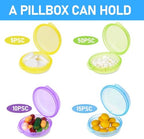 WY LIGHTING LEVEL 8pcs Small Pill Box Cute Portable Pill Case Travel Pills Organizer Box Medicine Dispenser Earplug Container Vitamin Holder Liver Oil Storage Case for Women Men Pocket Purse Briefcase