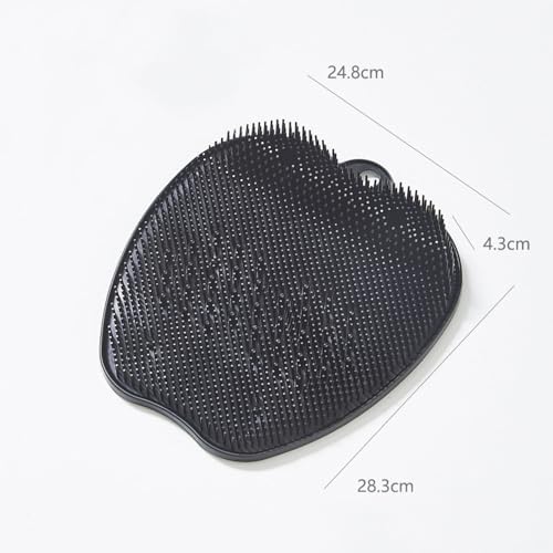AXLOFO® Shower Foot Scrubber Mat with Non-Slip Suction Cups, Foot Spa Brush for Cleaning & Exfoliating Your Feet No Bend, Foot Massages Mat for Relax Your Feet (black)