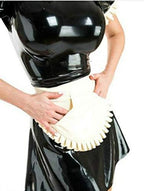 Latex Rubber Skinny skirt Bikini Fashion Maid Dress Servant Gothic Catsuit Uniform Apron Cosplay