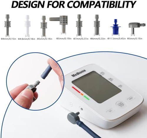 Small Blood Pressure Cuff Upper Arm 5.5"-9.5"(14-24cm) S Replacement BP Cuff for Small Arms Adult Cuff with 8 Connectors Compatible with Omron and Other Brands BP Monitors