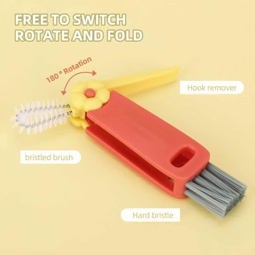 9 Pcs 3 in 1 Cup Lid Cleaning Brush, Multifunctional Bottle Cleaning Brush, Cup Lid Gap Cleaner for Home Kitchen