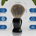 DEBETOOL 2Pack Badger Hair Shaving Brush - Professional Fast Lather Shaving Cream Brush for Sensitive Skin, Luxury Shave Brush for Men Gift