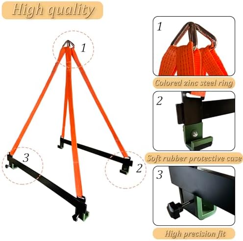 Watercraft Lift Sling,2800lb Watercraft Lift Sling, 43''Water Sling with Heavy Duty Black Powder Layer Steel Bracket, Polyester Sling,Suitable for Personal Life Rafts,PWC,Jet Ski
