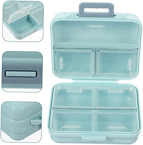 Beaupretty Portable Compartment Pills Storage Case Leakproof Medicine Organizer for Travel Compact Vitamin Holder for Outdoor Use Lightweight Design for