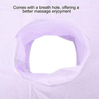 Beauty Massage Bed Sheets, Salon Massage SPA Couch Soft Cotton Bed Cover Protector with Face Breath Hole (Lilac)